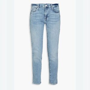 FRAME
Le Garcon Slim distressed boyfriend jeans. Size 28